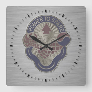 59. OrdBrigade Wappen Quadratische Wanduhr