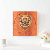 59. Ordnance Brigade Patch- Eichenholzeinlage Quadratische Wanduhr (Zuhause)