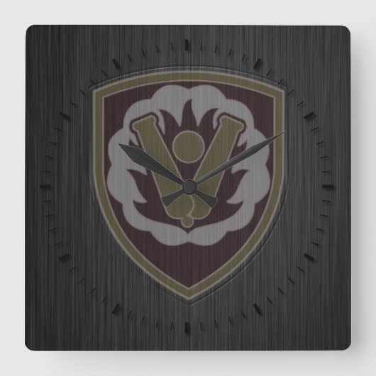 59. Ordnance-Brigade-Patch Quadratische Wanduhr (Vorderseite)