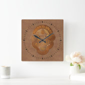 59. Ordnance Brigade Wappen - geflochtenes Lederlo Quadratische Wanduhr (Zuhause)