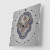 59. Ordnance Brigade-Wappen Quadratische Wanduhr (Winkel)