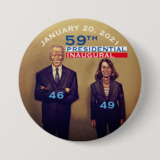 59. PRÄSIDENTENINAUGURALE BUTTON (Vorderseite)