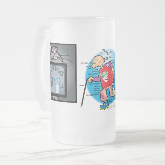 ' 59er zurückgezogen? Nicht ich Mattglas Bierglas (Vorderseite Links)