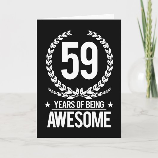 59th Birthday (59 Years Of Being Awesome) Karte (Vorderseite)