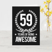 59th Birthday (59 Years Of Being Awesome) Karte (Gelbe Blume)