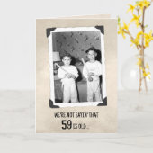 59th Birthday Humor Young Boys With Baseball Bats  Karte (Gelbe Blume)