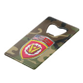 59th Ordnance Brigade Cold War Veteran Geldbeutel Flaschenöffner (Vorderseite Schrägansicht)