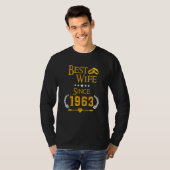 59th Wedding Anniversary Best Wife Since 1963 T-Shirt (Vorne ganz)