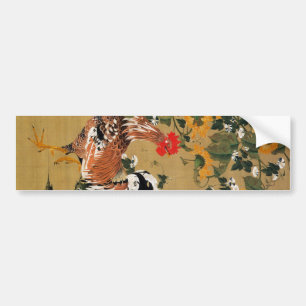 5. 向 日 葵 雄 図, 若 Sonnenblumen und Rooster, Jakuchū Autoaufkleber