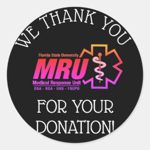 5.000 Euro/Event-Spende danke Ihnen Runder Aufkleber