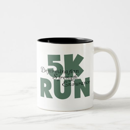 5.000 Lauf des grünen Sports Zweifarbige Tasse (Rechts)