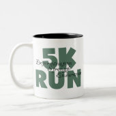 5.000 Lauf des grünen Sports Zweifarbige Tasse (Links)