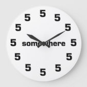 5:00 Irgendwo Große Wanduhr (Vorderseite)