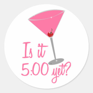 5:00 RUNDER AUFKLEBER