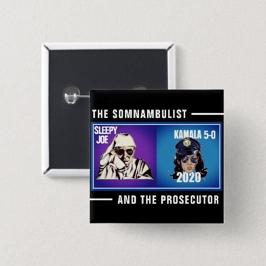 5-0-Button für Sleepy Joe und Kamala Button (Vorne & Hinten)