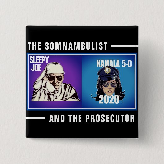 5-0-Button für Sleepy Joe und Kamala Button (Vorderseite)