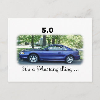5,0 Mustang Postkarte