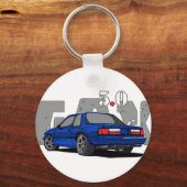 5.0L Fox Body (Kerbe hinten). T-Shirt Schlüsselanhänger (Vorderseite)