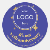 5. 10. 50. Jubiläum blaue Aufkleber (Vorderseite)