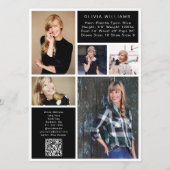 5.12x18.5" Modern 6-Foto-Actor-Modell Comp-Karte Ankündigung (Rückseite)