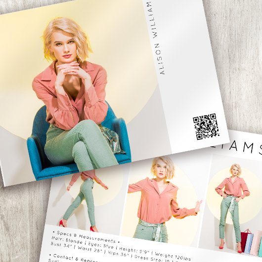 5.12x18.5" Moderne Comp-Karte mit 4 Foto-Schauspie Ankündigung