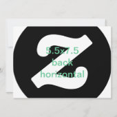 5.12x18.5 - Vertikal und horizontal einladen Einladung (Rückseite)