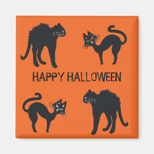 5,1 Cm großer quadratischer Magnet Frohes Hallowee