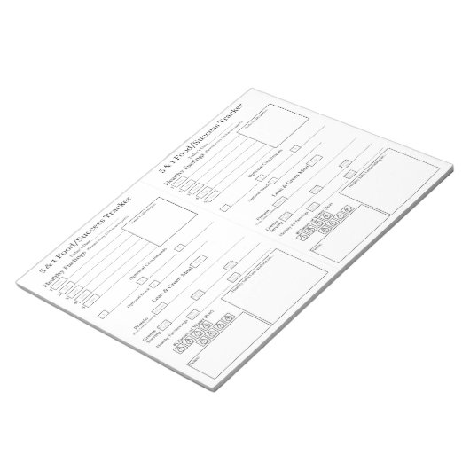 5-1 Food Success Tracker Notepad Notizblock (angewinkelt)