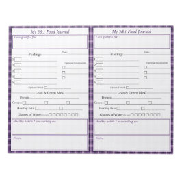 5 - 1 Informationsseiten für das Lebensmitteljourn Notizblock