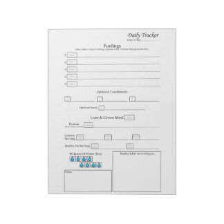 5 - 1 täglicher Lebensmittelüberwacher Notizblock