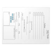 5 - 1 täglicher Lebensmittelüberwacher Notizblock (Vorderseite)