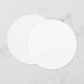 5,25" Durchmesser Runde Hochzeit Einladung (Vorne/Hinten)