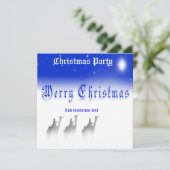 5,25 X 5,25 drei kluge Mann-frohe Weihnacht-Party Einladung (Stehend Vorderseite)