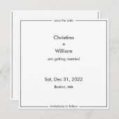 5,25 x 5,25 quadratische Hochzeit speichern Sie da Save The Date (Vorne/Hinten)