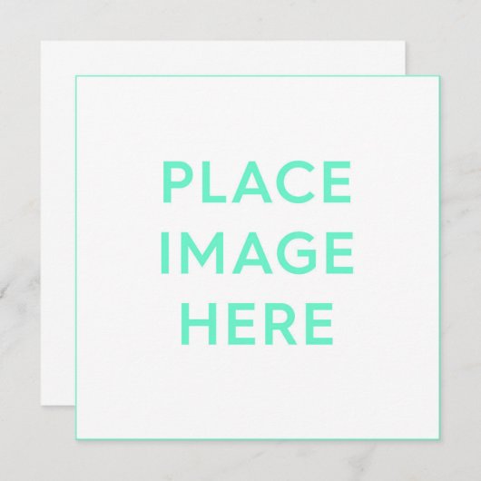 5,25" x 5,25" Square Flat Announcement Card Ankündigung (Vorne/Hinten)