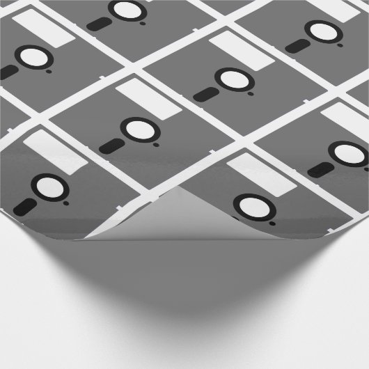 5,25-Zoll-Diskette - alte Computerdiskette Geschenkpapier (Ecke)