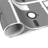 5,25-Zoll-Diskette - alte Computerdiskette Geschenkpapier (Rolleneckpunkt)