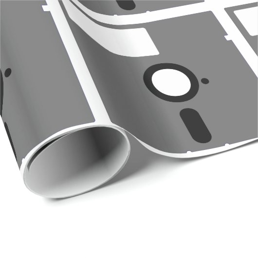 5,25-Zoll-Diskette - alte Computerdiskette Geschenkpapier (Rolleneckpunkt)