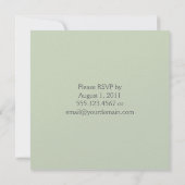 5,25x5,25 Abstrakte, blassgraue Blätter Zweige Einladung (Rückseite)