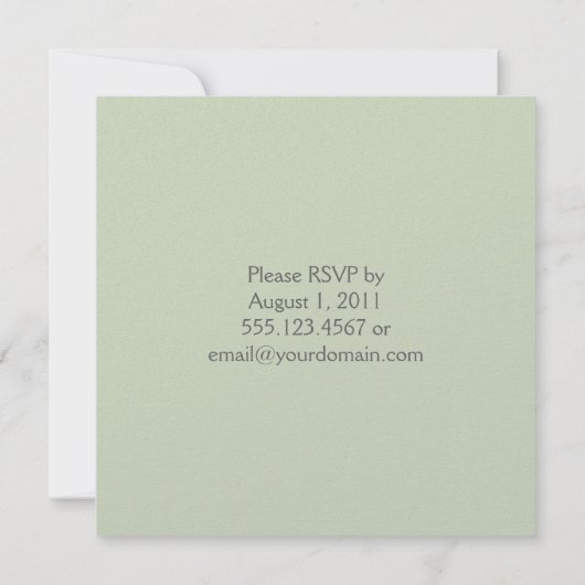 5,25x5,25 Abstrakte, blassgraue Blätter Zweige Einladung (Rückseite)