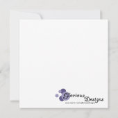 5.25x5.25 Brn laden rosa Punkte-Brautparty ein Einladung (Rückseite)