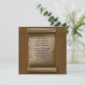 5.25x5.25 Vintages, gotisches Hochzeitspapier Einladung (Stehend Vorderseite)