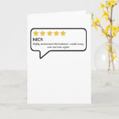 5/5 Husband-Star-Bewertung Karte (Gelbe Blume)