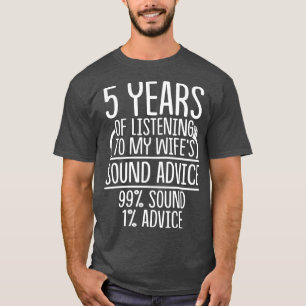 5. 5-jähriges Hochzeitsjubiläum Ehefrau T-Shirt