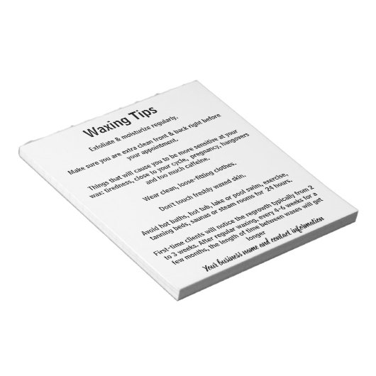 5,5" x 6" Notepad - 40 Seiten Notizblock (angewinkelt)