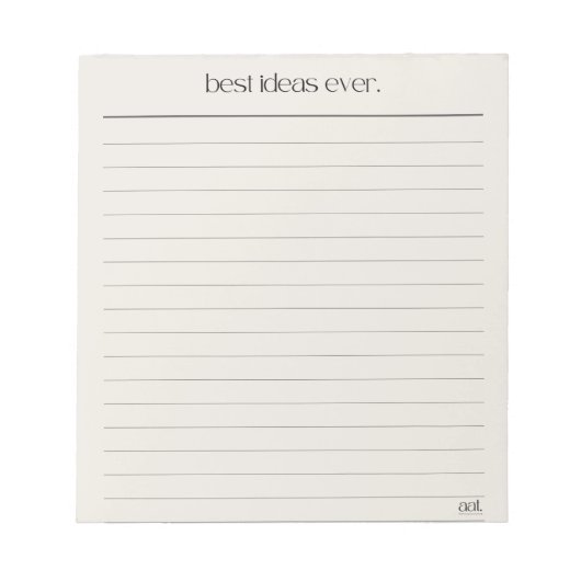 5,5" x 6" Notepad - 40 Seiten Notizblock (Vorderseite)