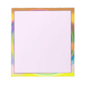 5,5" x 6" Notepad - mehrfarbiger Swirl Notizblock (Vorderseite)
