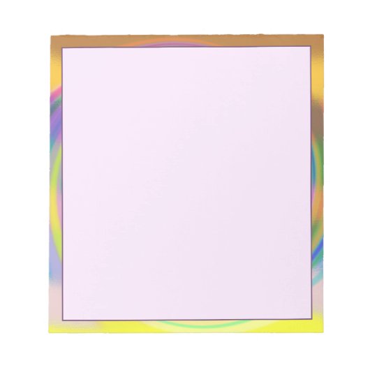 5,5" x 6" Notepad - mehrfarbiger Swirl Notizblock (Vorderseite)