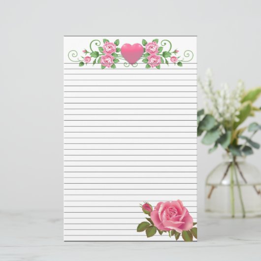 5,5" x 8,5" gezeichnetes Briefpapier (Stehend Vorderseite)