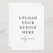 5,5 Zoll x 7,5 Zoll Einladung - Portrait (Vorne/Hinten)